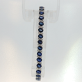 Load image into Gallery viewer, Oval Royal Blue Sapphire White Gold Tennis Bracelet
