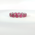 Load image into Gallery viewer, White Gold Oval Ruby Eternity Band