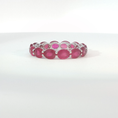 Load image into Gallery viewer, White Gold Oval Ruby Eternity Band