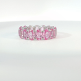 Load image into Gallery viewer, Oval Pink Sapphire Eternity Ring in White Gold