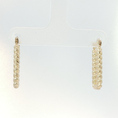 Load image into Gallery viewer, Braided Yellow Gold Hoop Earrings