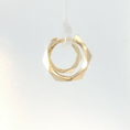 Load image into Gallery viewer, Geometric Faceted Yellow Gold Hoop Earrings