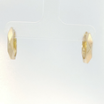 Load image into Gallery viewer, Geometric Faceted Yellow Gold Hoop Earrings