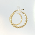 Load image into Gallery viewer, Beaded Yellow Gold Hoop Earrings