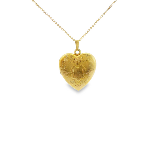 Vinatage Heart-Shaped Gold Locket