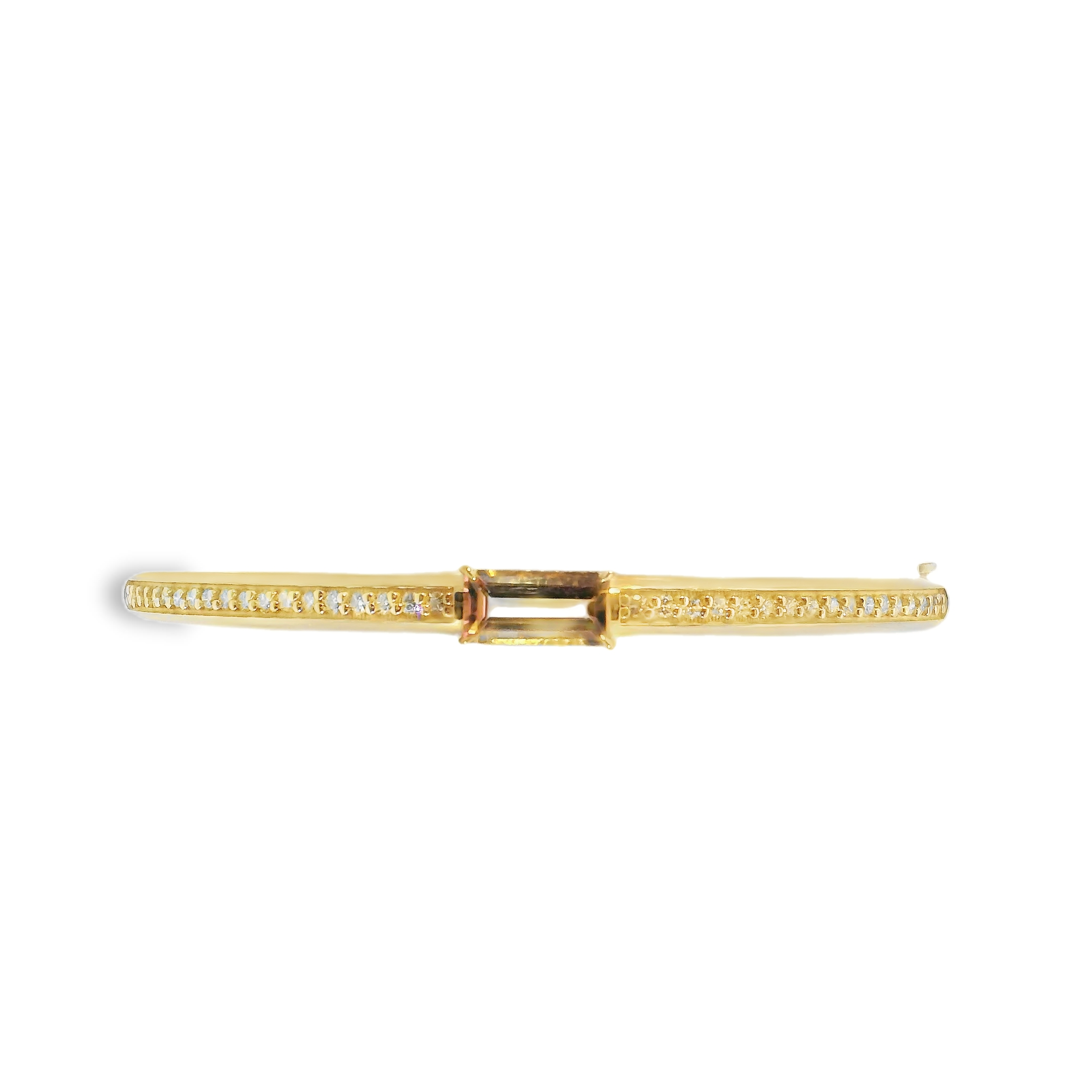 Kenzie Elise: Pink Tourmaline and Diamond Gold Bangle