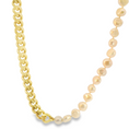 Load image into Gallery viewer, Gold-Plated Cuban and Pearl Necklace
