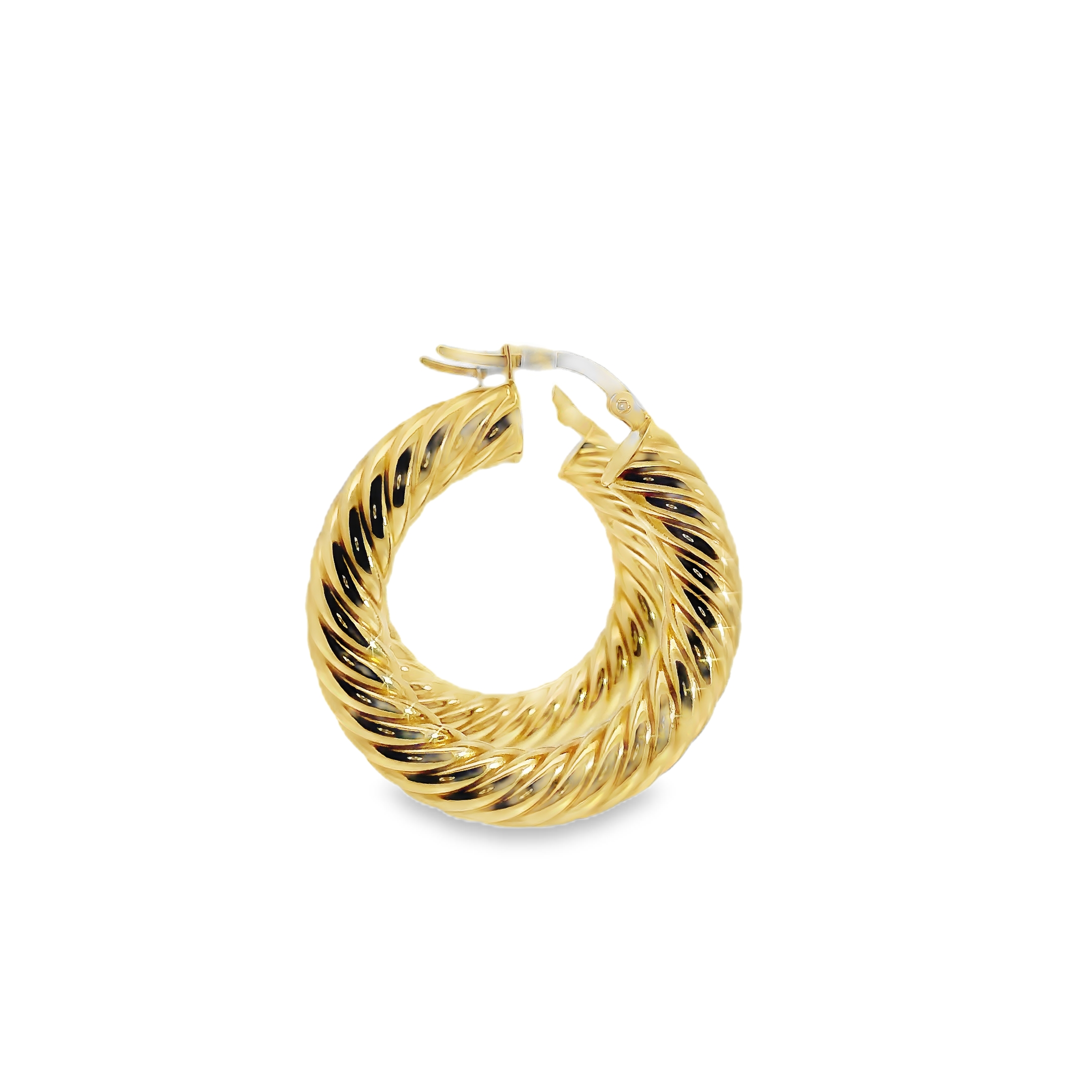 Gold Twisted Hoop Earrings