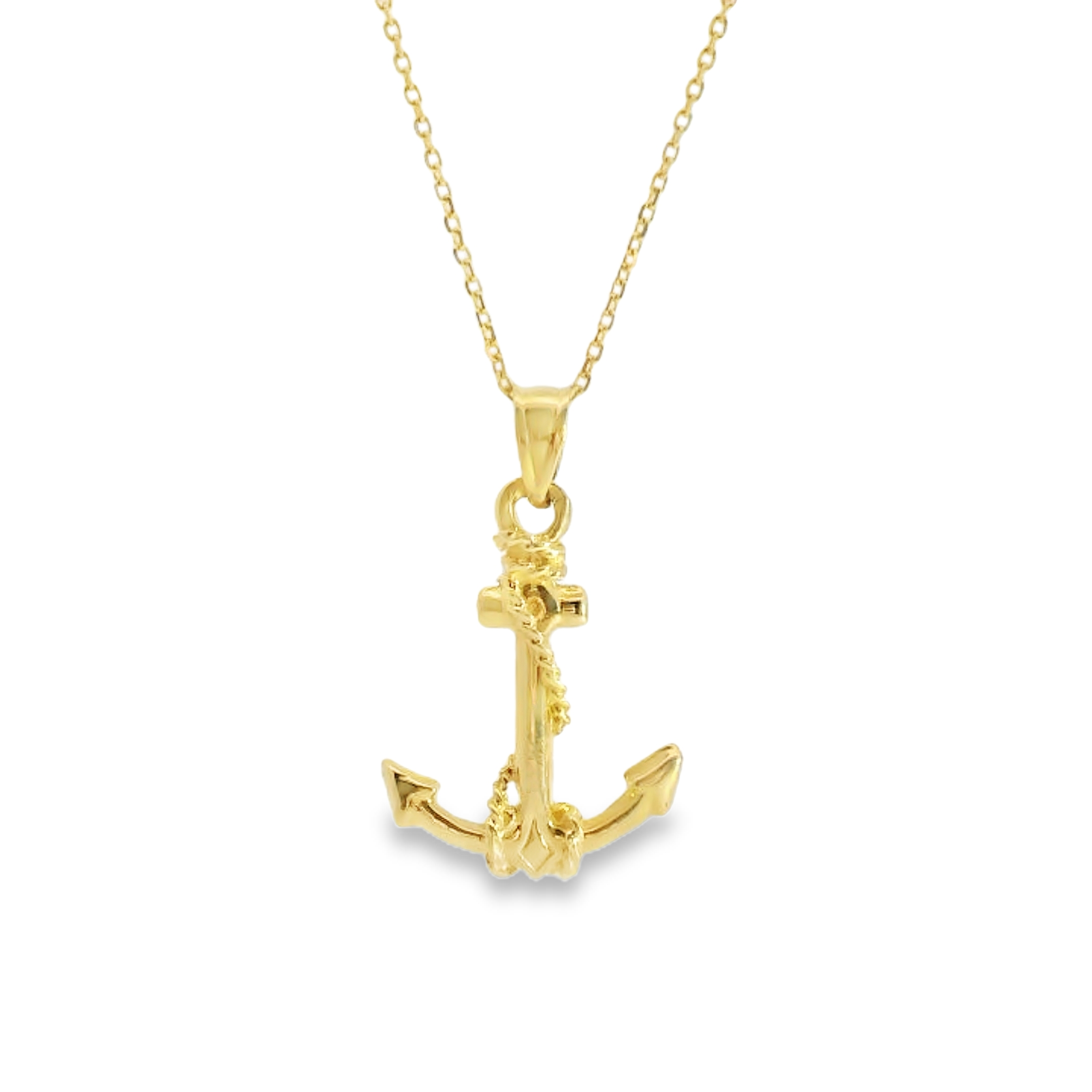 Gold Anchor Pendant