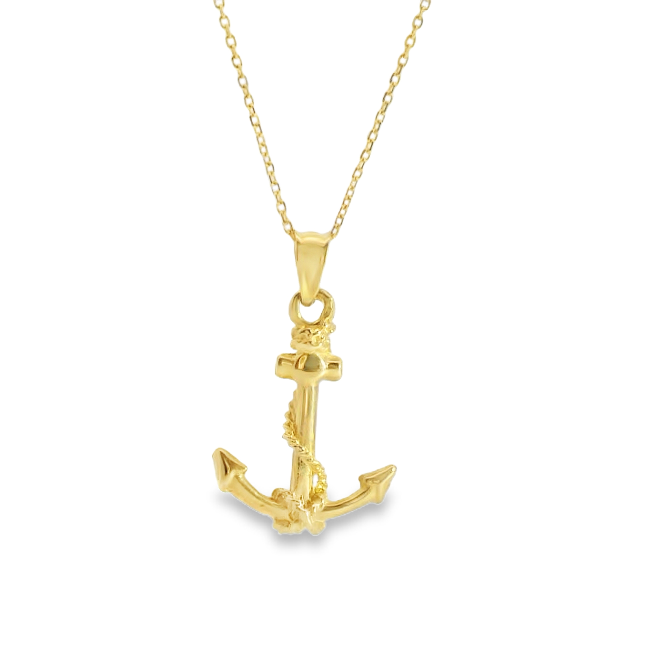 Gold Anchor Pendant