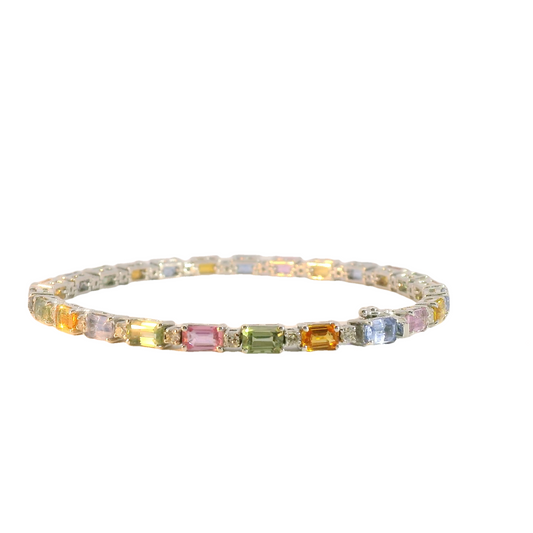 Multicolored Sapphire Bracelet