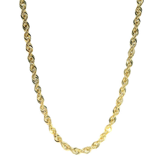 Hallow Gold Rope Chain Necklace