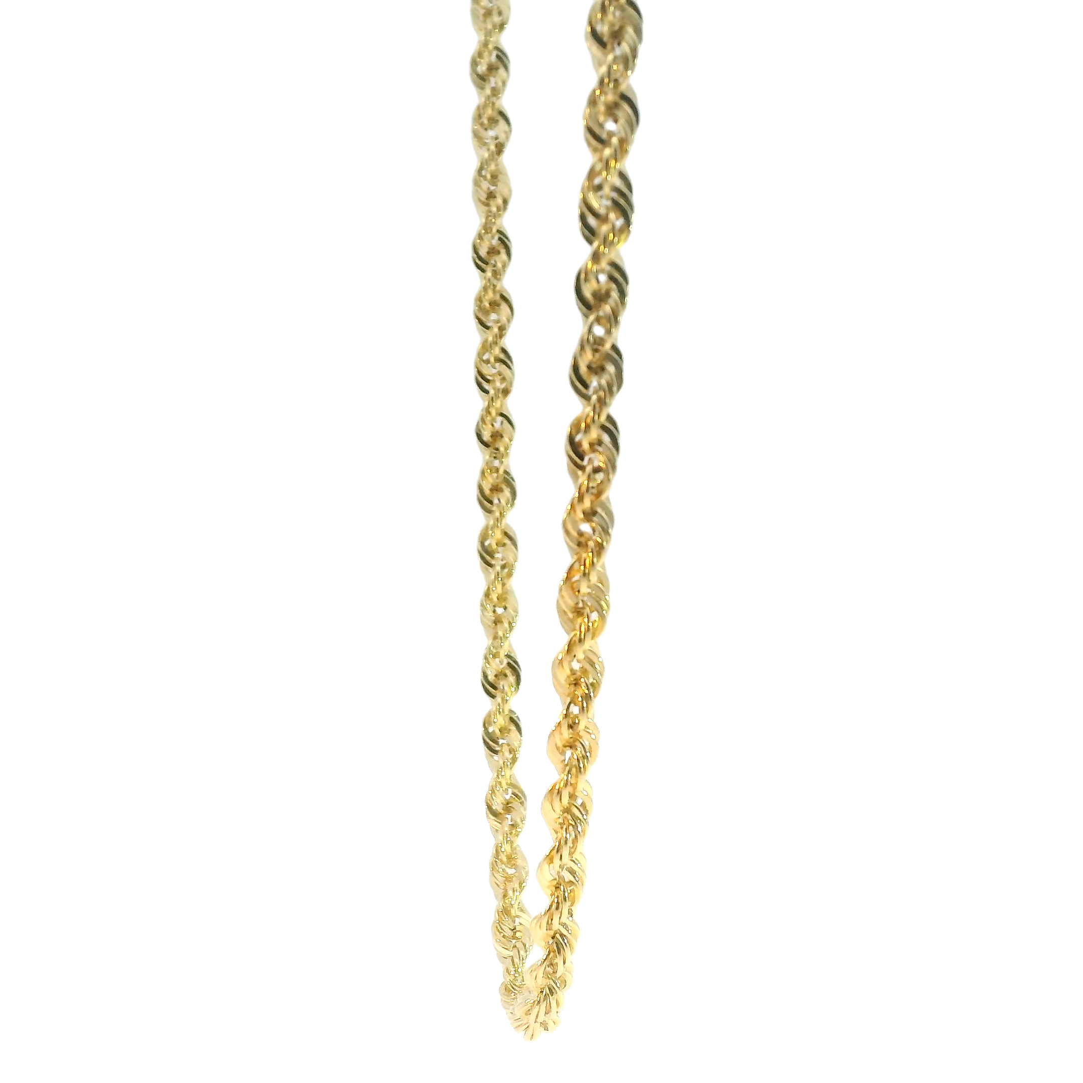 Hallow Gold Rope Chain Necklace