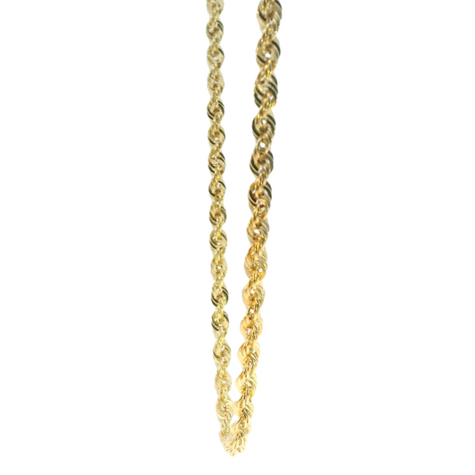 Hallow Gold Rope Chain Necklace