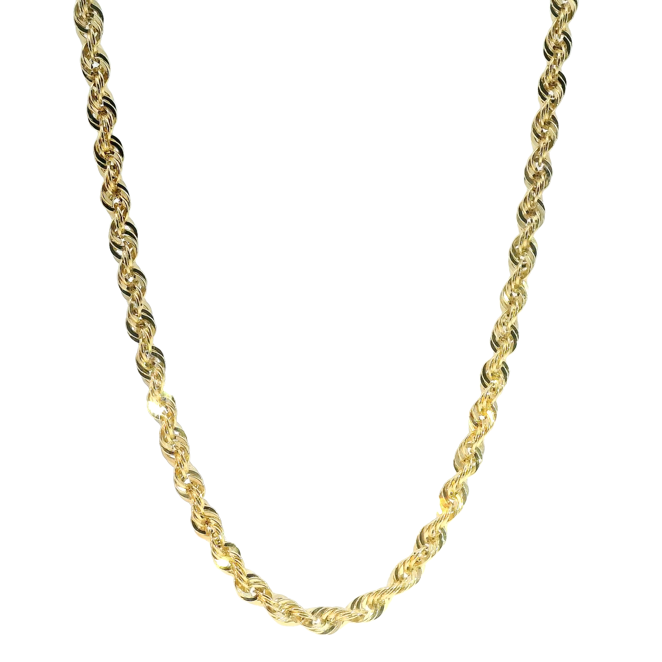 Hallow Gold Rope Chain Necklace