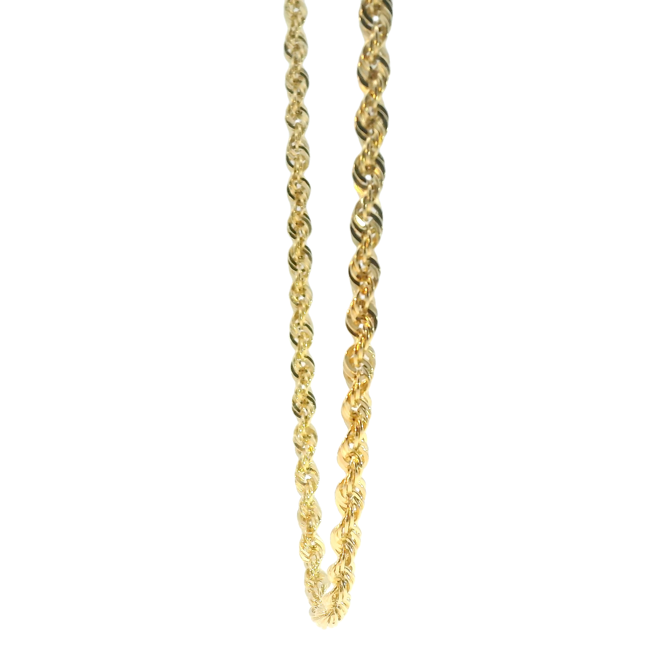 Hallow Gold Rope Chain Necklace