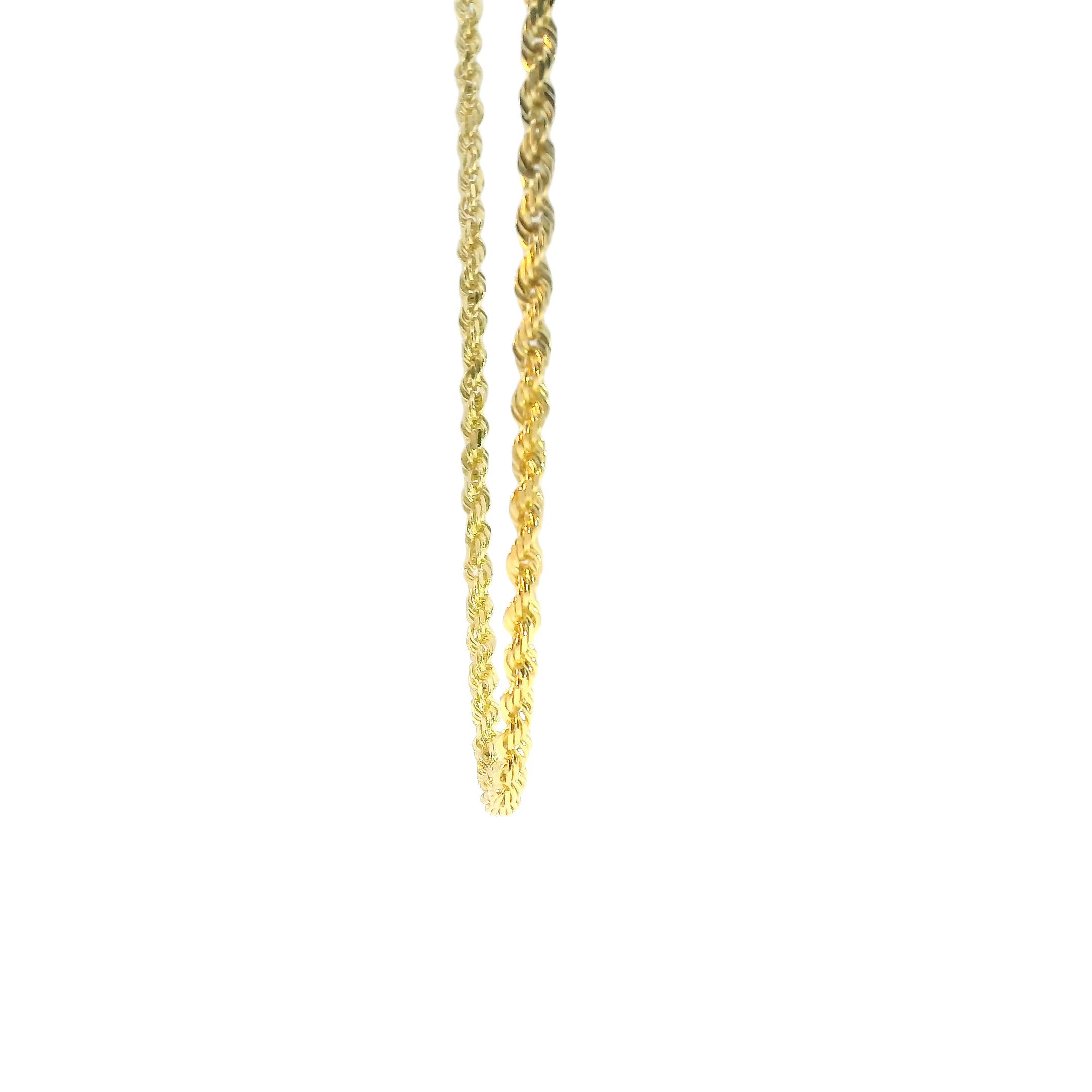 Solid Gold Rope Chain Necklace