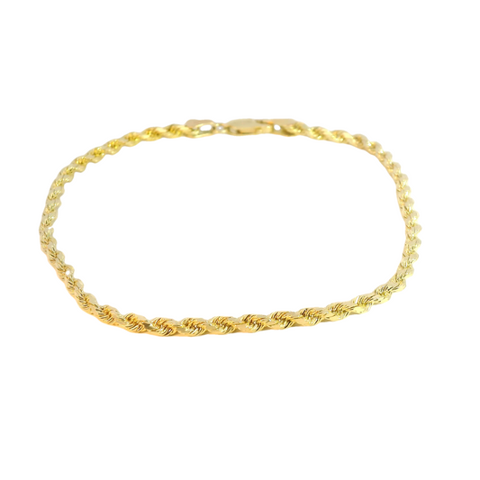 Solid Gold Rope Bracelet