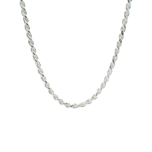 Silver Rope Chain Necklace