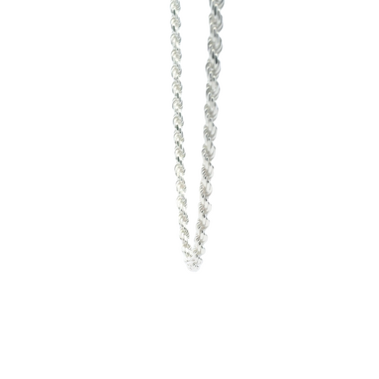 Silver Rope Chain Necklace