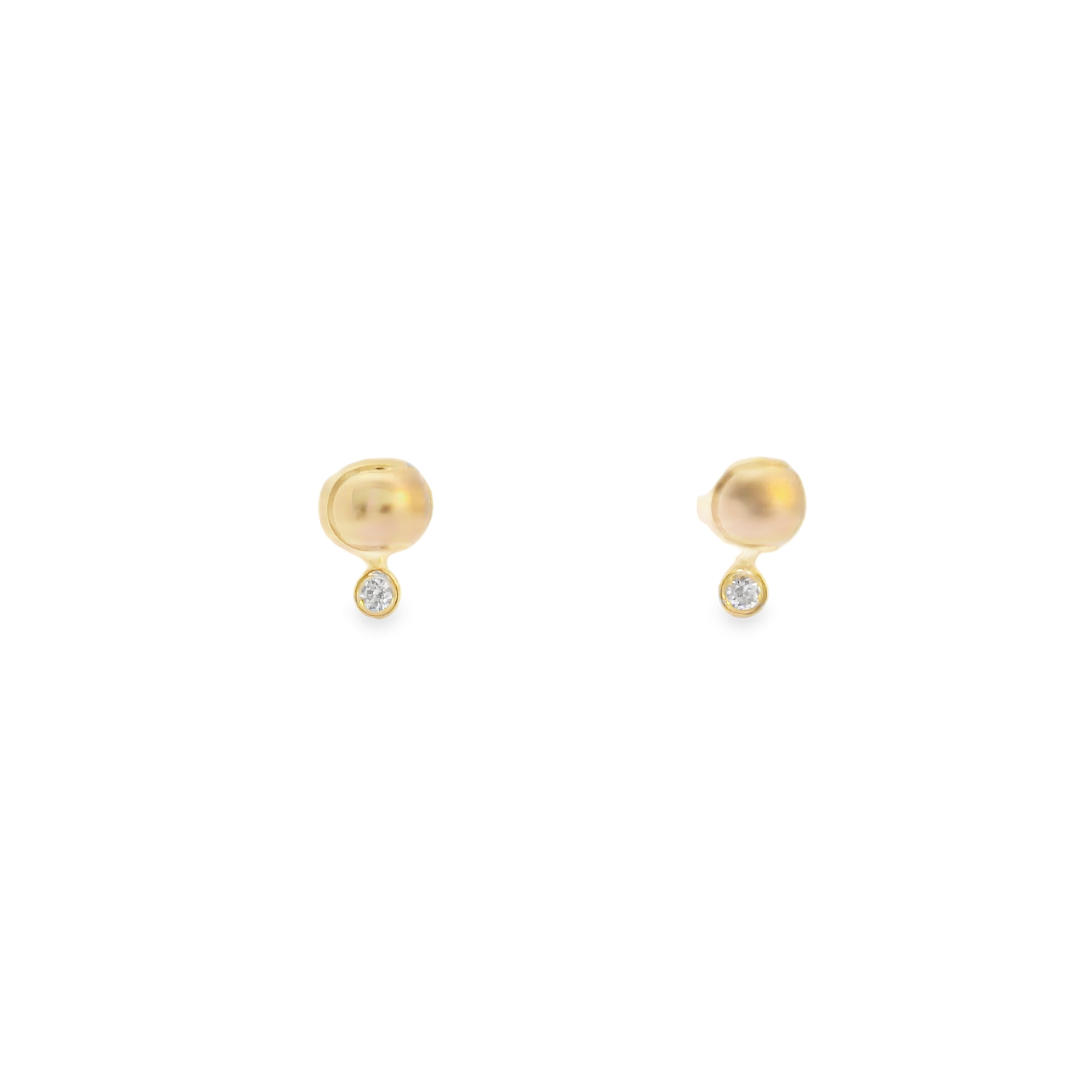 Gold tennis Earrings with Diamonds