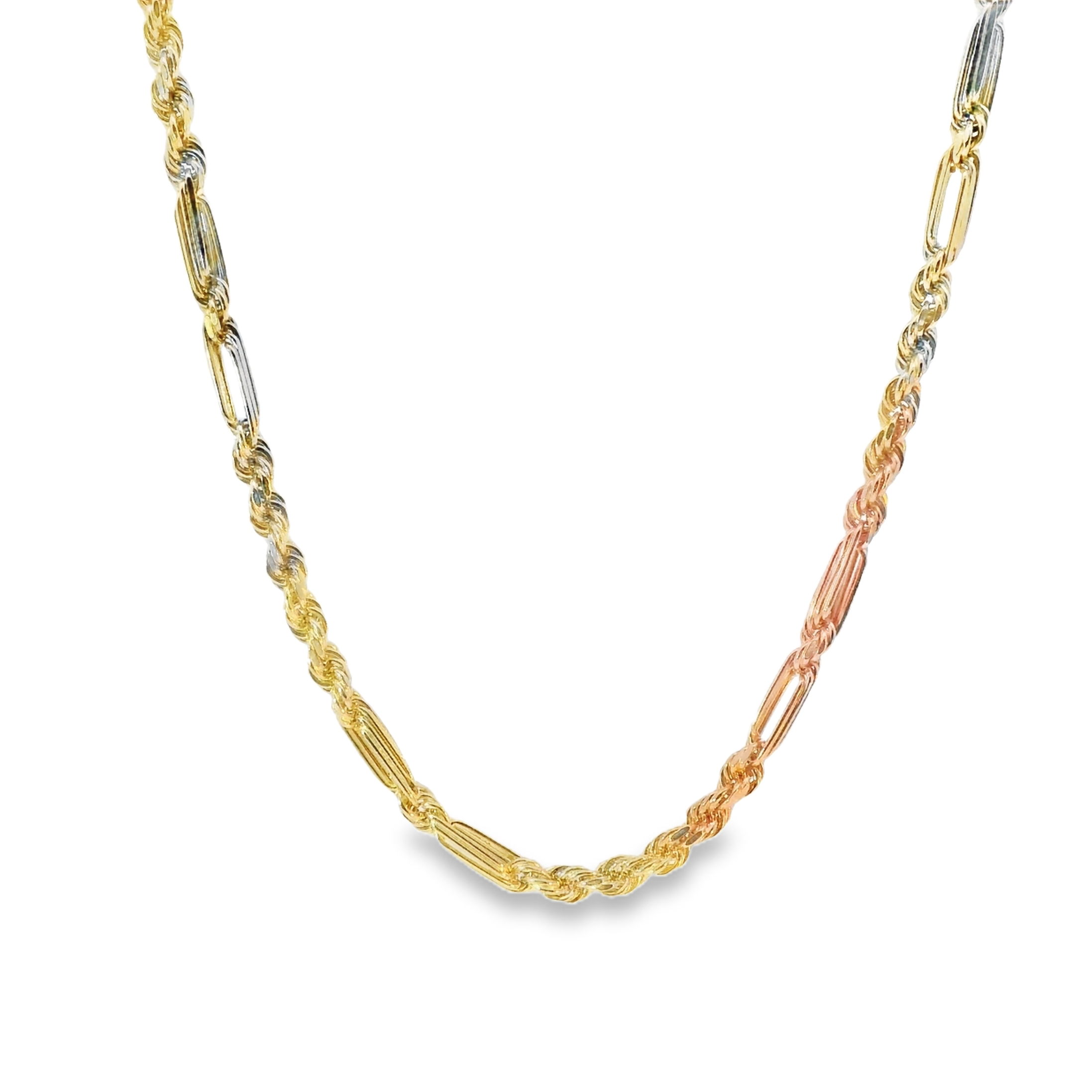 TRI Color Gold Chain Necklace