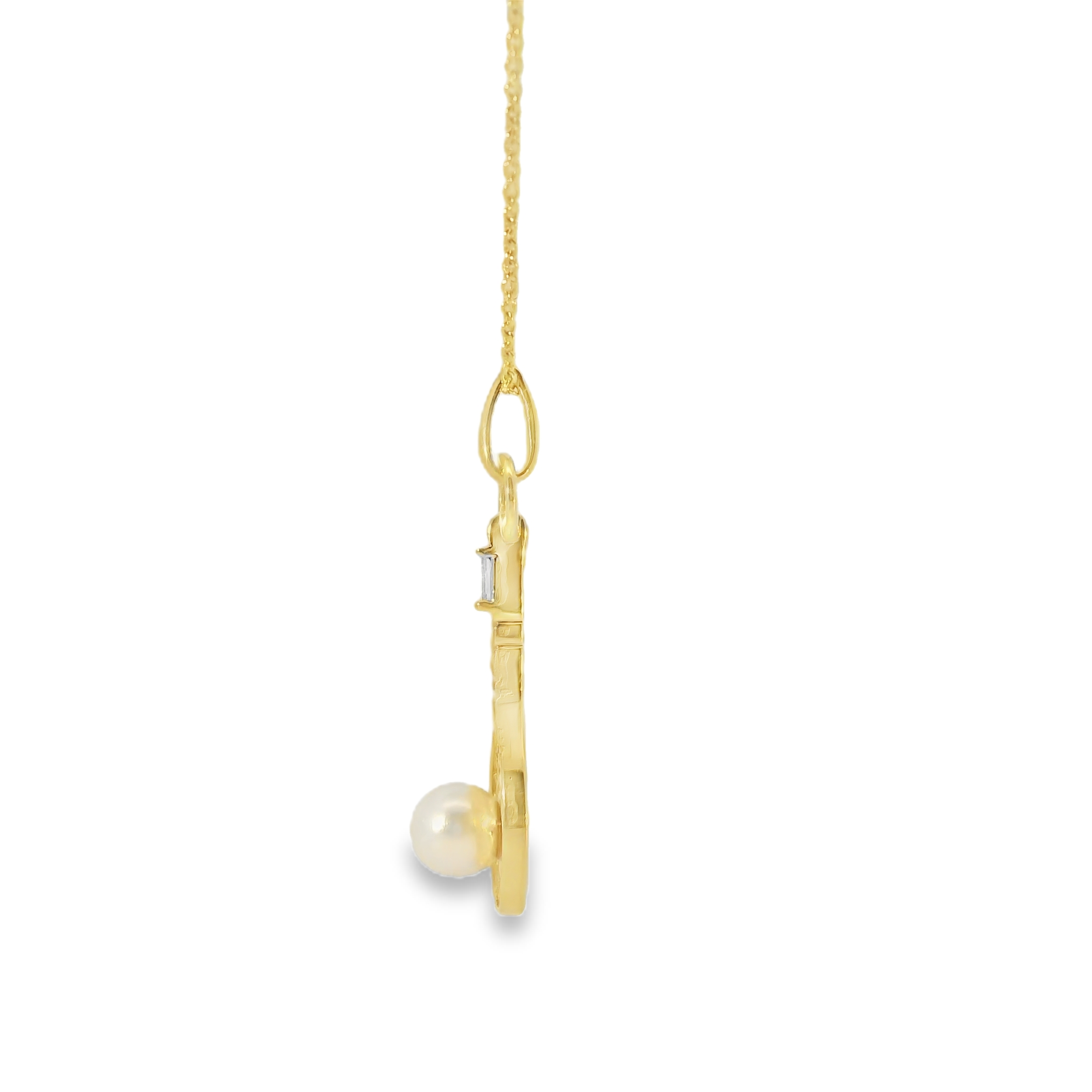 Tennis Racket and Pearl Pendant