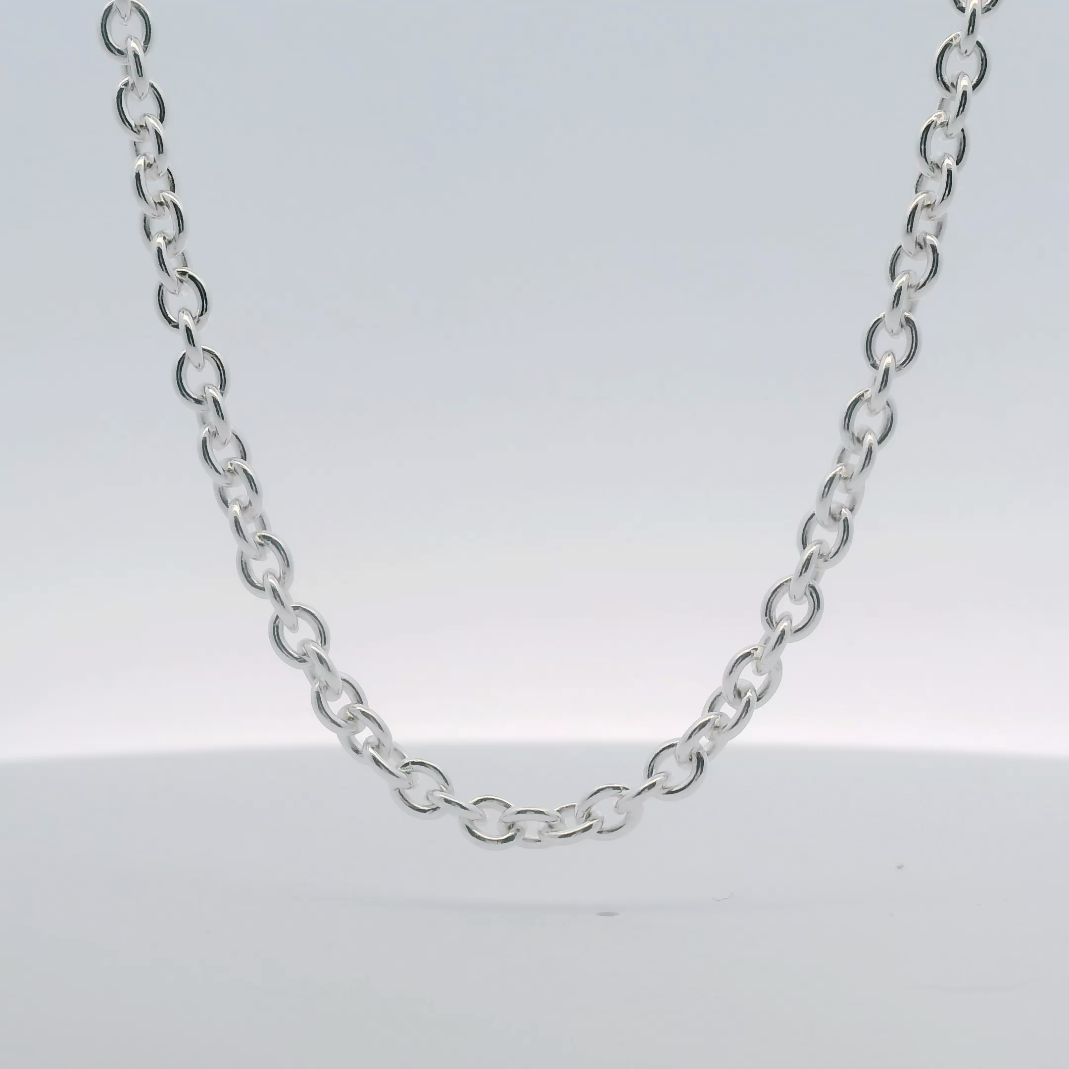 Silver Ellipse Necklace