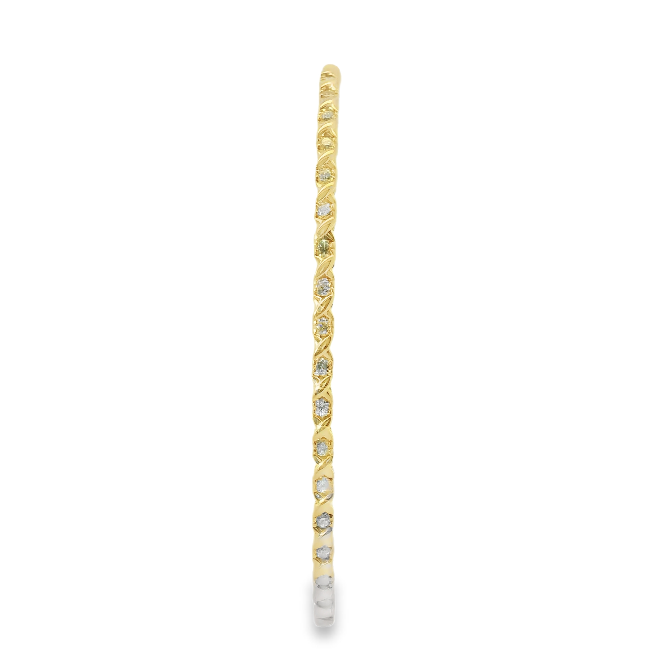 Gold Twisted Diamond Bracelet