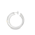 Load image into Gallery viewer, Silver Flat Hoop Earrings
