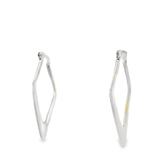 Silver Diamond Shaped Earrings