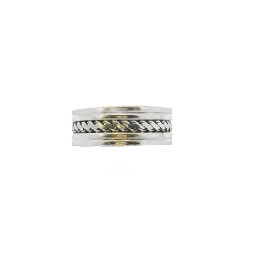 Silver Ring with Braided Design