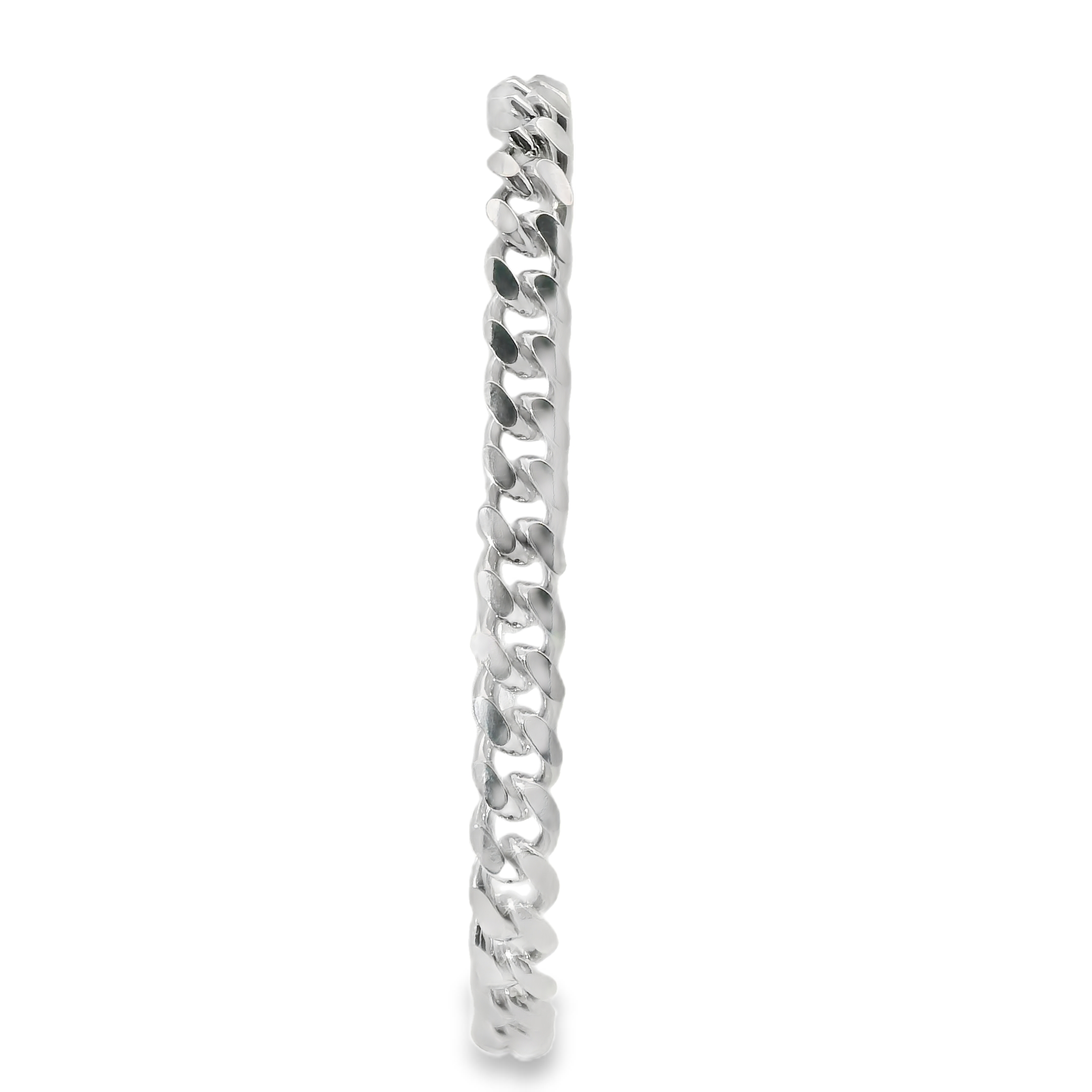 Rhodium Silver Chain Bracelet