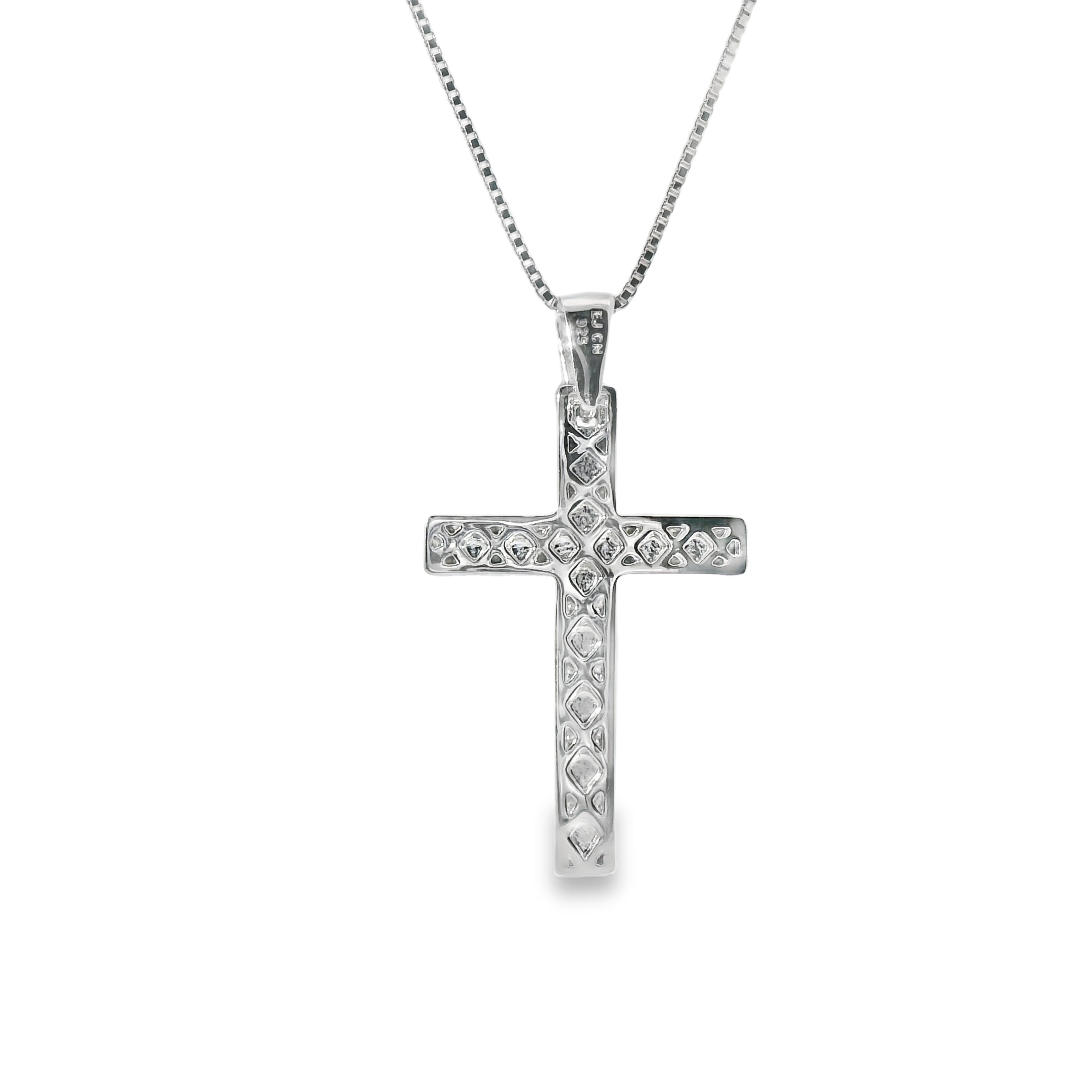 Silver Cross Pendant & Necklace