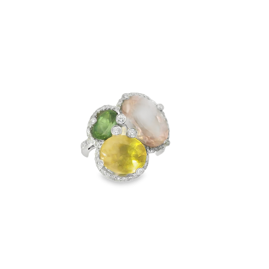 Vibrant Multi-Gemstone Ring