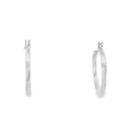 Load image into Gallery viewer, Hallow Silver Hoop Earrings
