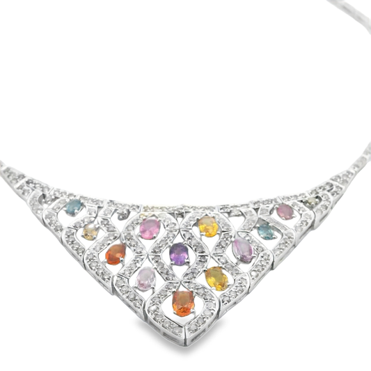 Multicolored Sapphire Necklace