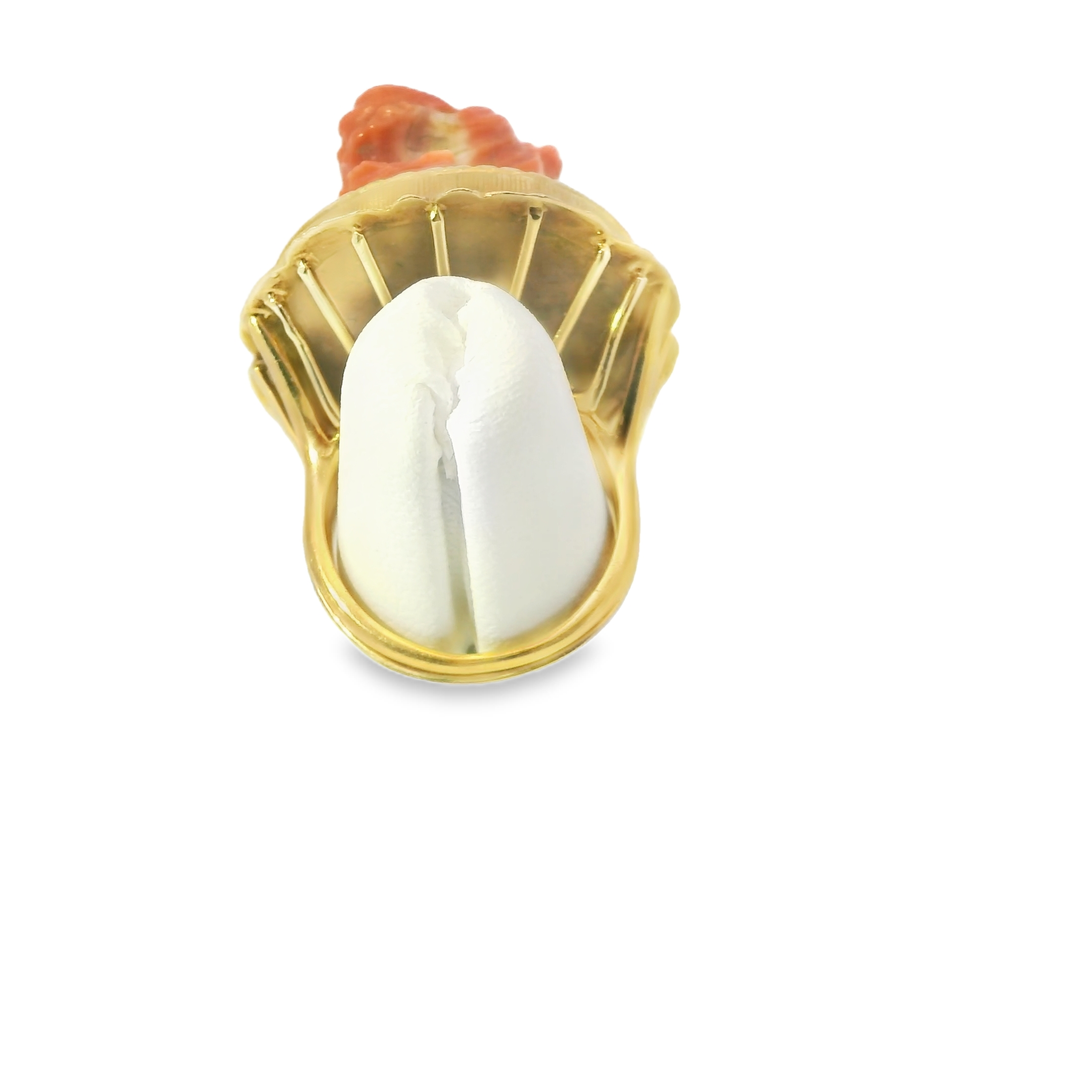 Coral Cameo ring