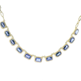 Load image into Gallery viewer, Tanzanite Paper clip necklace Necklace
