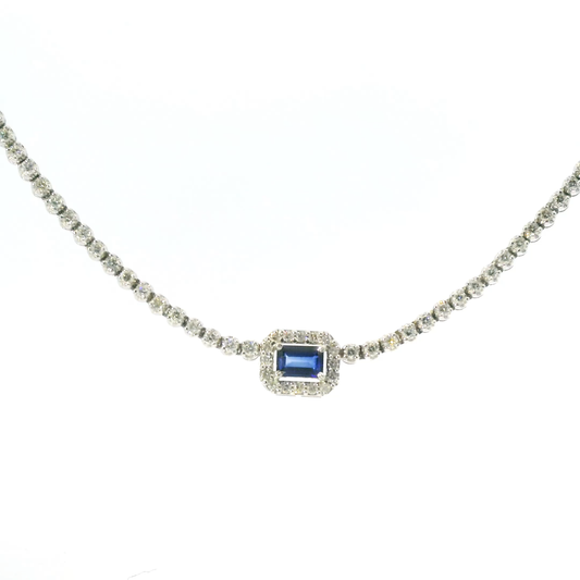 Sapphire & Diamond Necklace