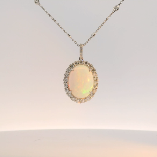 Opal & Diamond Necklace