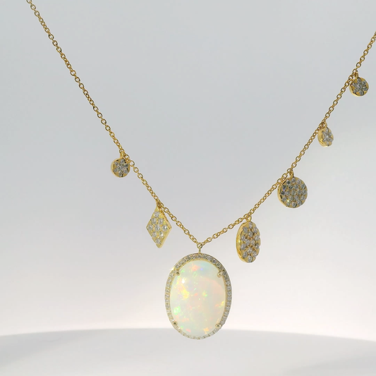 Opal Pendant Necklace