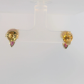 Load image into Gallery viewer, Ruby and Gold Earrings
