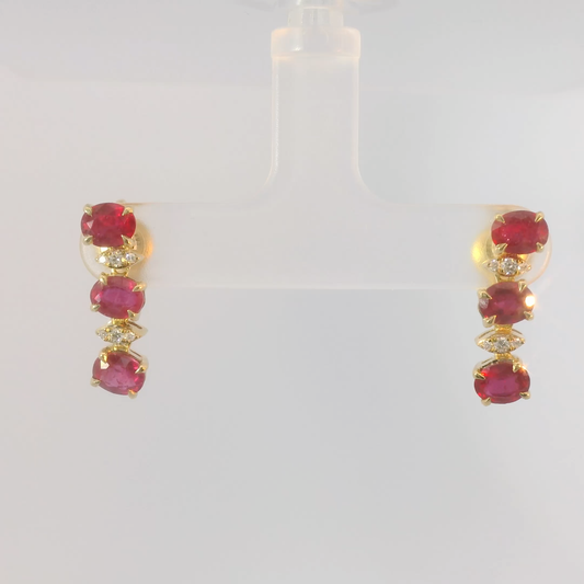 Ruby and Diamond Earrings