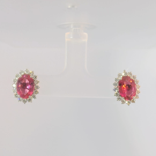 Pink Sapphire Earrings