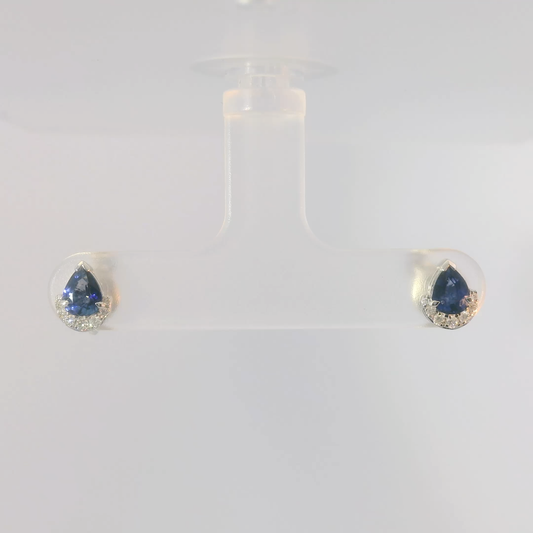 Elegant Blue Tanzanite Earrings