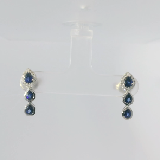 Sapphire Drop Earrings