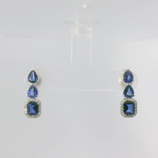 Blue Sapphire Earrings