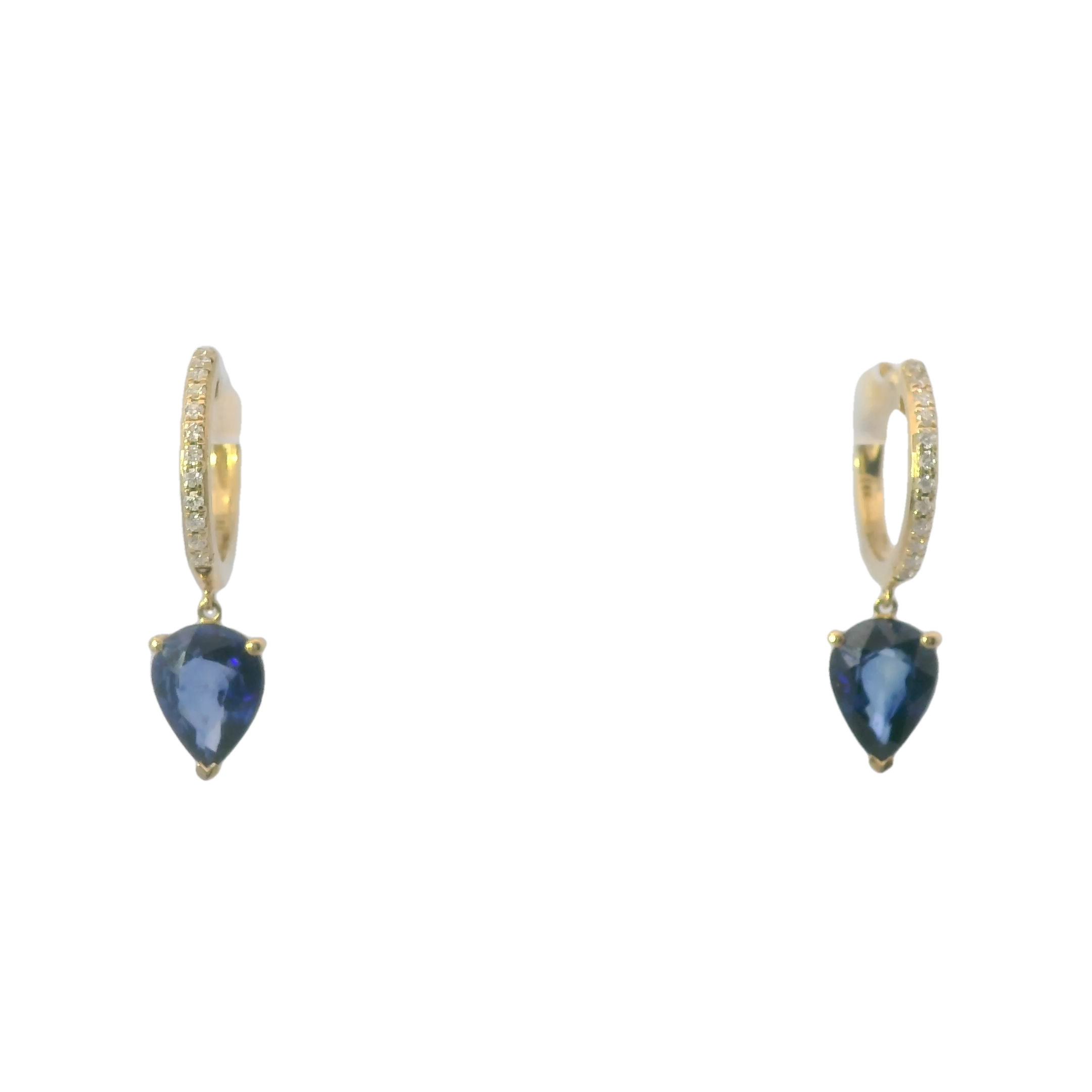 Gold and Sapphire Earrings