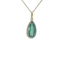 Load image into Gallery viewer, Teardrop Emerald Pendant
